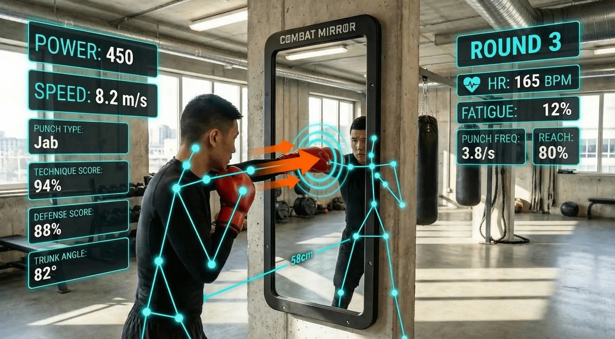 COMBAT MIRROR™ App AI-powered biomechanical motion tracking visualization