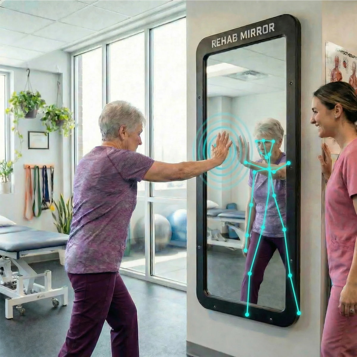 COMBAT MIRROR™ AI motion tracking for clinical rehabilitation